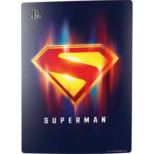 Superman 2025 Energy Shield Neon Emblem PS5 Digital Edition Console Skin